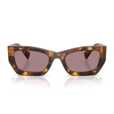 Miu Miu 0mu 09ws Miu Glimpse Sunglasses In Brown