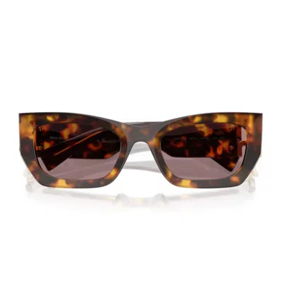 Miu Miu 0mu 09ws Miu Glimpse Sunglasses In Brown
