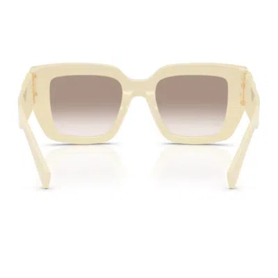Miu Miu 0mu B05s Miu Glimpse 21d90l Bianco Latte Sunglasses In Neutral