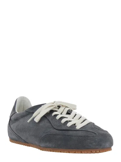 Axel Arigato Daze Runner Grey Sneaker With Logo On The Tongue And Grooved Sole In Suede Man In Multi
