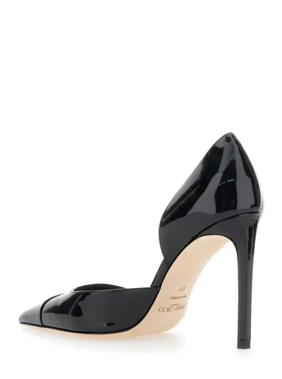 Jimmy Choo Brigitte 100 Black Patent Leather Pumps In Black