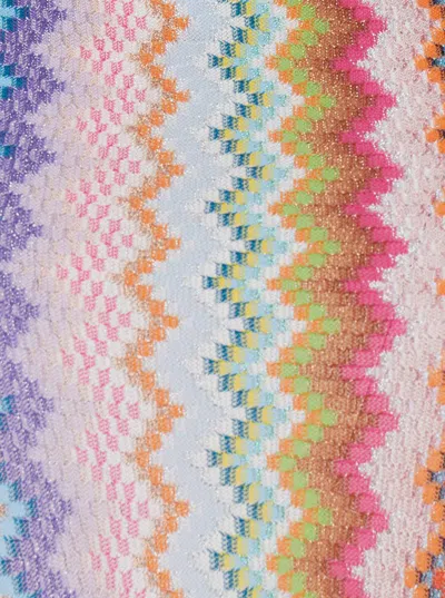 Missoni Multicolor Jumpsuit With All-over Zig Zag Pattern In Lamé Viscose Woman In Multi