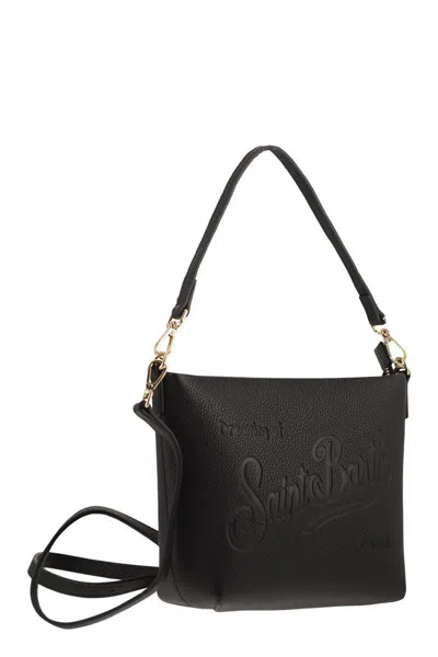 Mc2 Saint Barth Aline - Hammered Leather Bag In Black