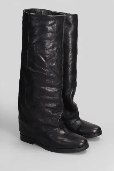 Julie Dee Low Heels Boots In Black