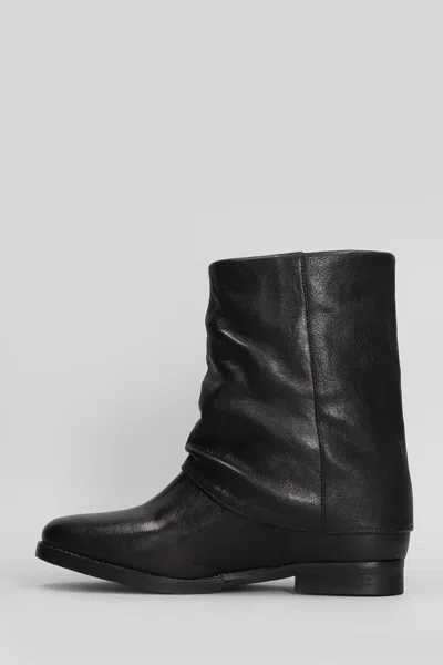 Julie Dee Low Heels Ankle Boots In Black