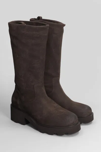 Julie Dee Low Heels Ankle Boots In Brown