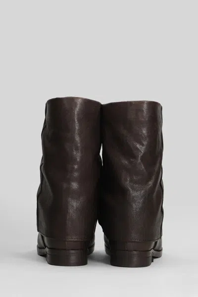 Julie Dee Low Heels Ankle Boots In Burgundy