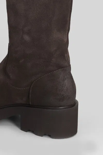Julie Dee Low Heels Ankle Boots In Brown