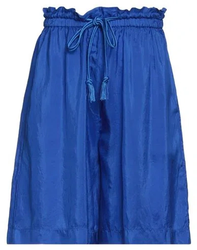 Forte Forte Forte_forte Woman Shorts & Bermuda Shorts Bright Blue Size 00 Silk In Blue