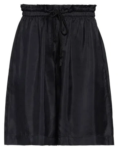 Forte Forte Forte_forte Woman Shorts & Bermuda Shorts Black Size 00 Silk In Black