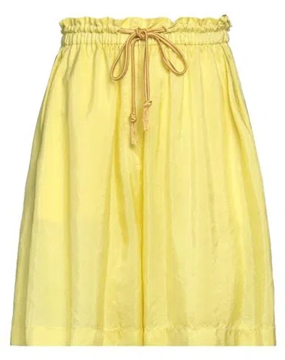 Forte Forte Forte_forte Woman Shorts & Bermuda Shorts Yellow Size 00 Silk In Yellow
