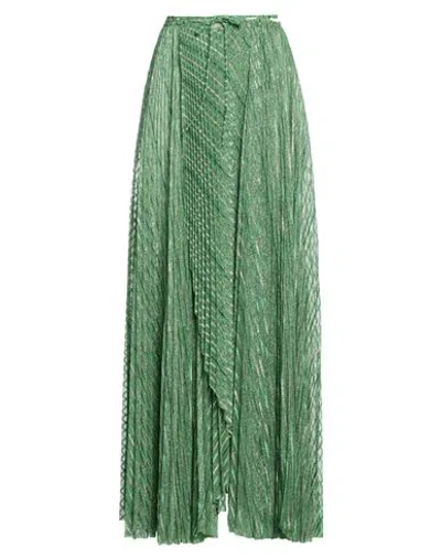 Forte Forte Forte_forte Woman Maxi Skirt Emerald Green Size 1 Polyester, Polyamide, Metallic Polyester In Green