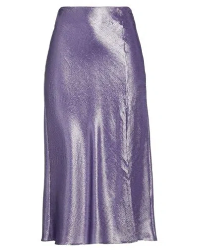 Forte Forte Forte_forte Woman Midi Skirt Purple Size 2 Cotton, Viscose, Metallic Polyester, Acetate, Cupro In Purple