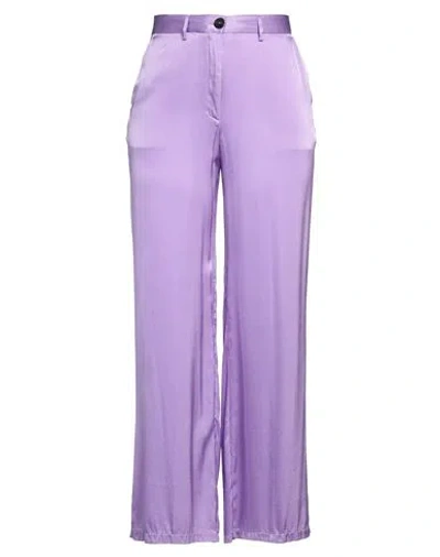 Forte Forte Forte_forte Woman Pants Purple Size 0 Silk, Elastane In Purple