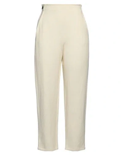Forte Forte Forte_forte Woman Pants Cream Size 2 Cotton, Linen, Acrylic, Wool In White