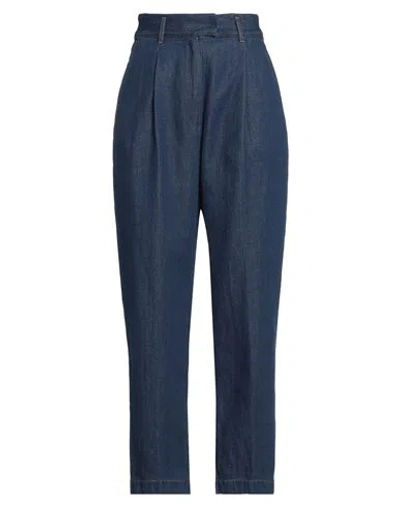 Forte Forte Forte_forte Woman Jeans Blue Size 00 Cotton, Linen In Blue
