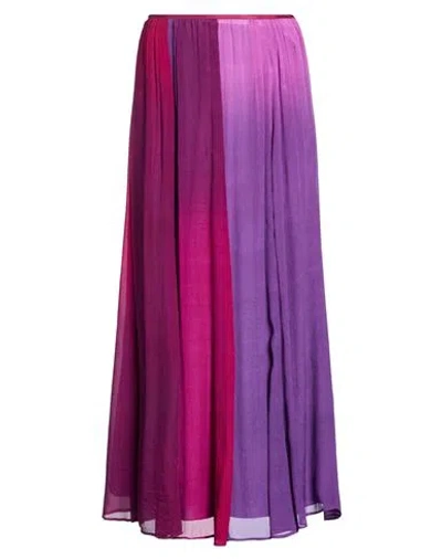 Forte Forte Forte_forte Woman Maxi Skirt Purple Size 3 Cupro In Multi