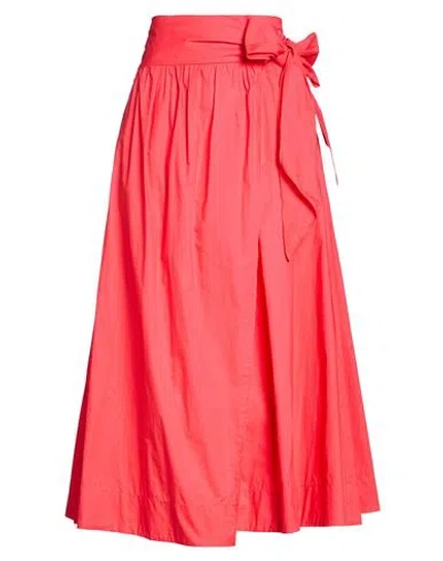 Forte Forte Forte_forte Woman Midi Skirt Red Size 00 Cotton In Red