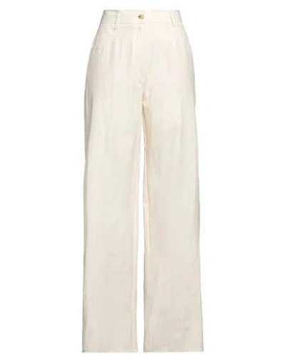 Forte Forte Forte_forte Woman Pants Ivory Size 00 Viscose, Cotton, Polyamide In White