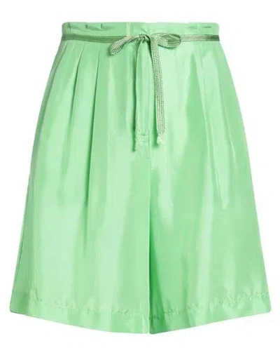 Forte Forte Forte_forte Woman Shorts & Bermuda Shorts Light Green Size 2 Silk In Green