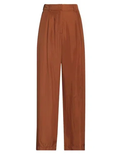 Forte Forte Forte_forte Woman Pants Tan Size 3 Silk In Brown