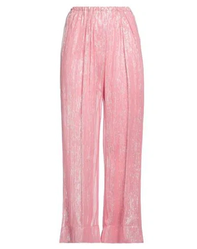 Forte Forte Forte_forte Woman Pants Pink Size 2 Silk, Metallic Polyester In Pink