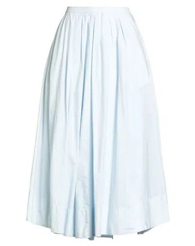 Forte Forte Forte_forte Woman Midi Skirt Sky Blue Size 3 Cotton In Blue