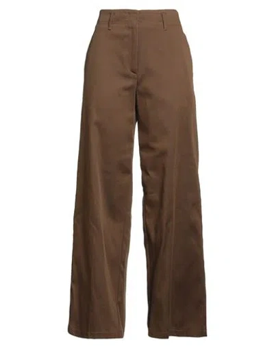Forte Forte Forte_forte Woman Pants Khaki Size 2 Cotton, Polyamide In Brown
