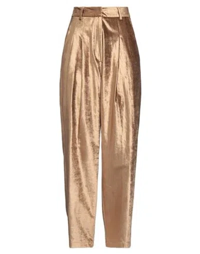 Forte Forte Forte_forte Woman Pants Sand Size 2 Cotton, Viscose, Elastane In Gold