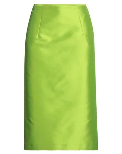 Lunatica Milano Woman Midi Skirt Light Green Size 10 Polyester In Green