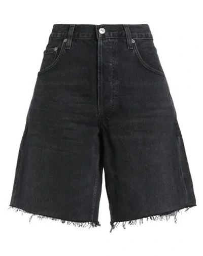 Citizen Of Humanity Citizens Of Humanity Woman Denim Shorts Black Size 31 Organic Cotton In Black