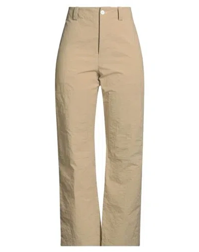 Plan C Woman Pants Sand Size 14 Polyamide In Brown