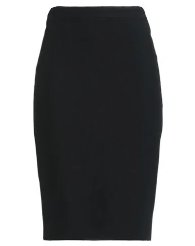Andrew Gn Woman Midi Skirt Black Size 8 Viscose, Acetate In Black