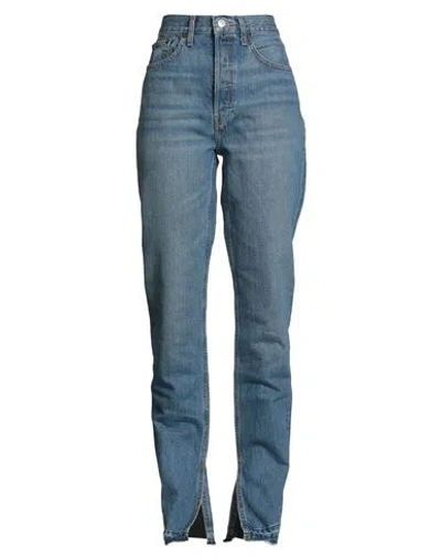Re/done Woman Jeans Blue Size 29 Cotton In Blue