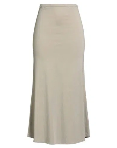 Majestic Filatures Woman Maxi Skirt Khaki Size 1 Lyocell, Cotton In Neutral