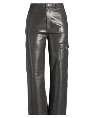 Nanushka Woman Pants Charcoal Size L Polyester In Gray