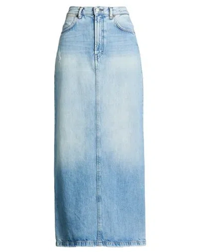 Acne Studios Woman Denim Skirt Blue Size 6 Organic Cotton In Blue