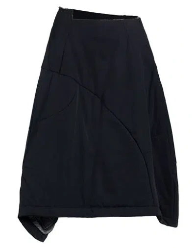 Comme Des Garçons Woman Midi Skirt Midnight Blue Size S Wool In Blue