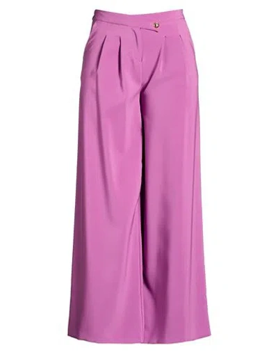 Fracomina Collection Woman Pants Mauve Size 10 Polyester, Elastane In Purple