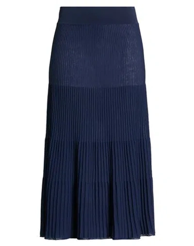 Daniele Fiesoli Collezione N_01 Woman Midi Skirt Navy Size L Cotton In Blue