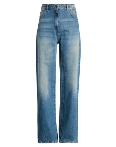 Msgm Woman Jeans Blue Size 6 Cotton In Blue