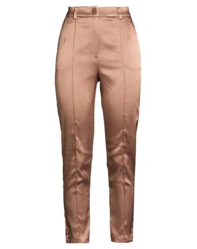 Soallure Woman Pants Brown Size 6 Polyester In Brown
