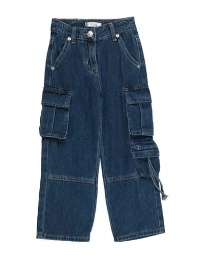 Y-clù Toddler Girl Jeans Blue Size 5 Cotton In Blue