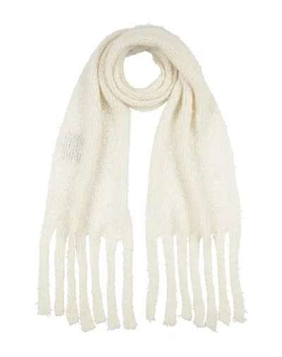 Forte Forte Forte_forte Woman Scarf White Size - Polyamide, Wool, Mohair Wool, Metallic Fiber In Neutral