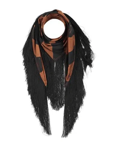 Forte Forte Forte_forte Woman Scarf Camel Size - Polyester In Black