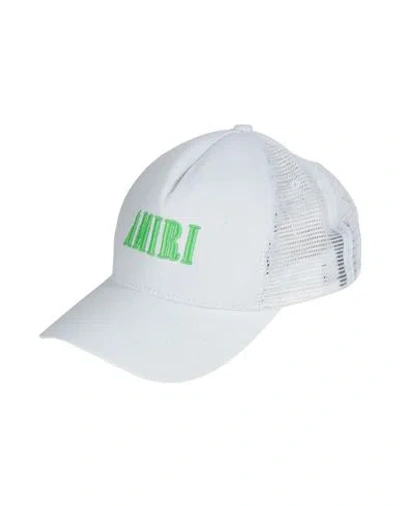 Amiri Man Hat White Size Onesize Cotton In Black