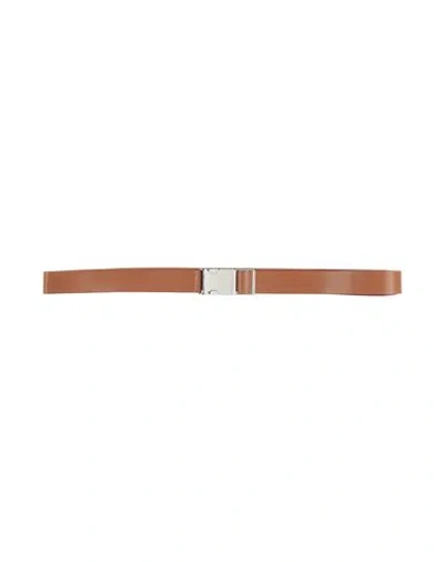 Max Mara Studio Woman Belt Brown Size 12 Polyester, Polyurethane In Brown