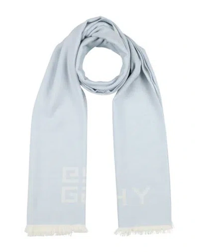 Givenchy Woman Scarf Sky Blue Size - Wool, Cashmere In Blue