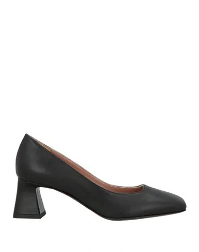 Pollini Woman Pumps Black Size 8 Calfskin In Black
