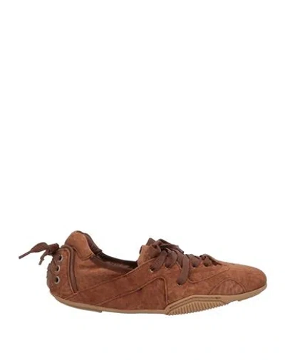 Acne Studios Woman Ballet Flats Brown Size 10 Leather In Brown